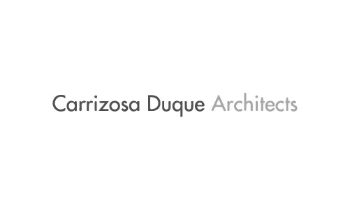 Text logo that reads 'Carrizoza Duque Architects' with 'Carrizoza Duque' in black and 'Architects' in gray.
