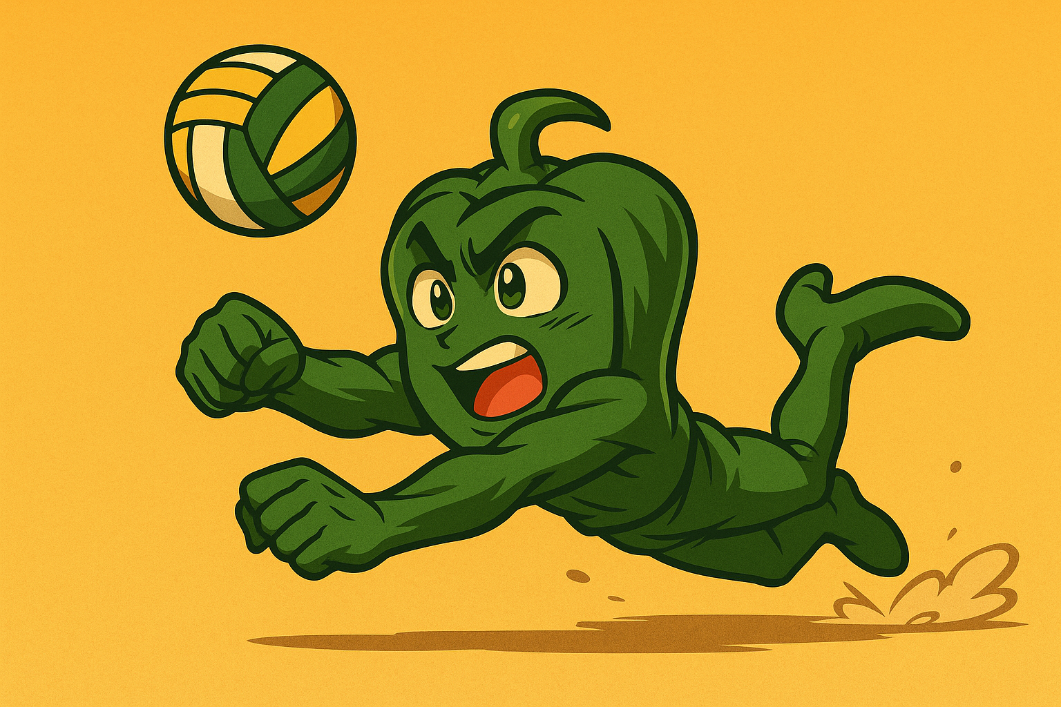 The Poblano pepper open