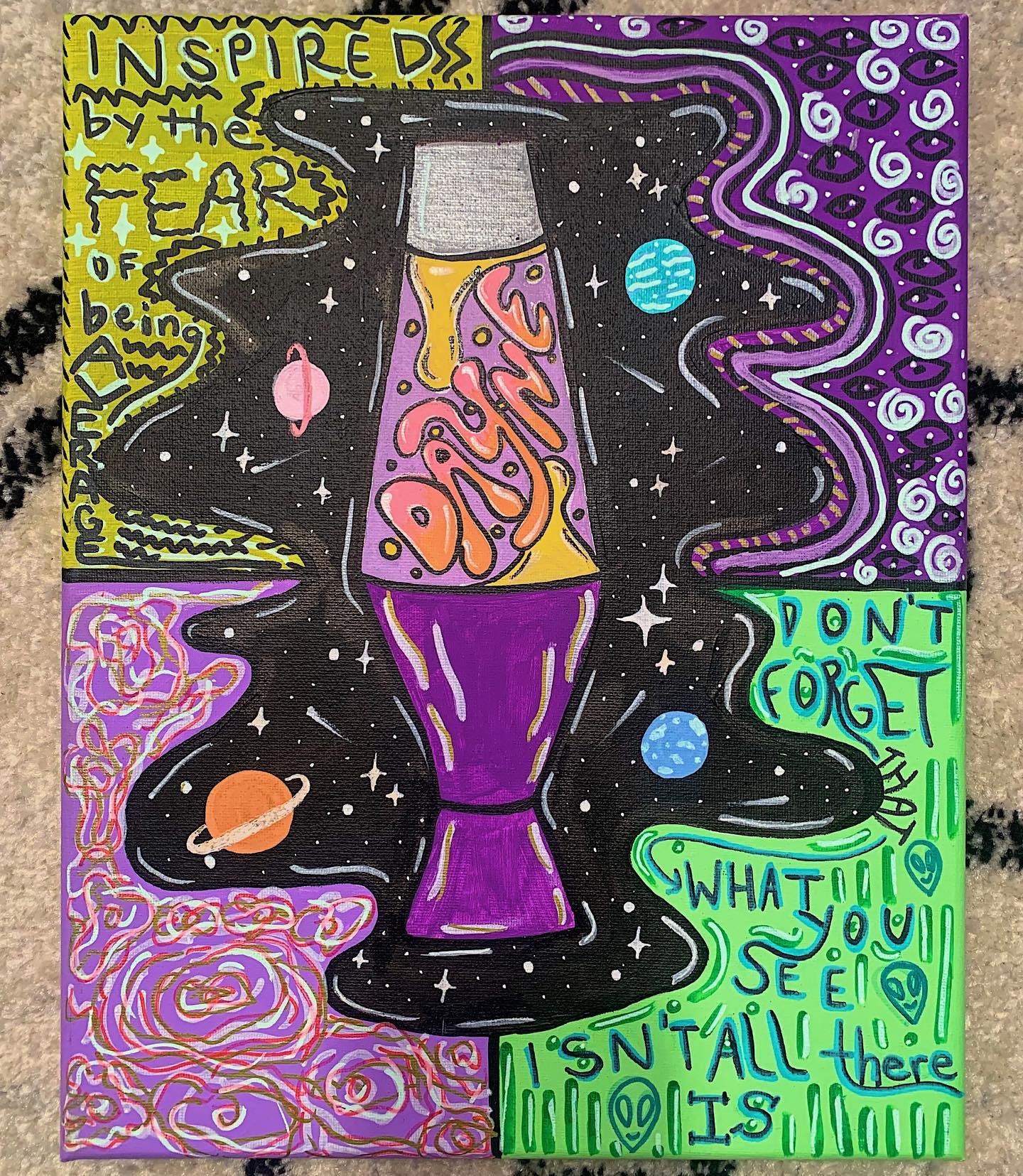 Painting I made awhile ago for Dayne’s bday🪐✨☯️