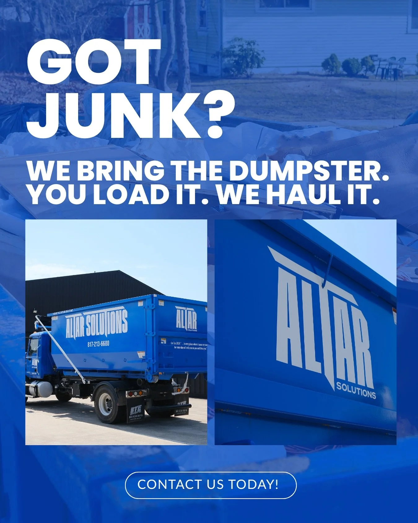 Or maybe an old shed or construction debris- whatever it is, we will remove it for you.
Call us, beep us, if you want to reach us. 📱