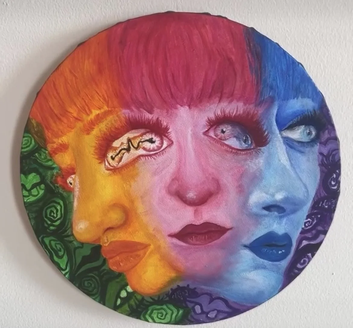 Askew, acrylic/oil on canvas, Fall 2023
