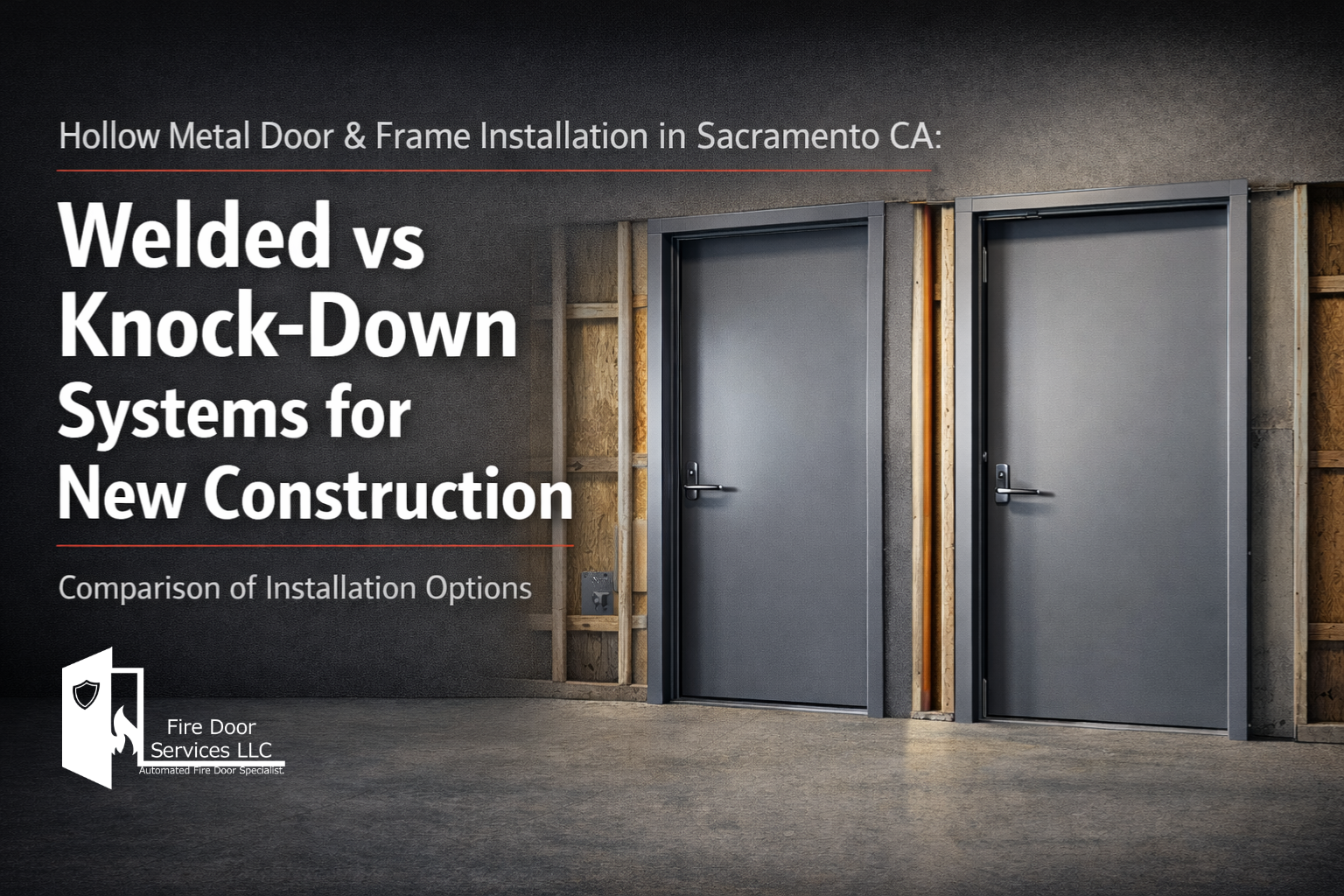Hollow Metal Door &amp; Frame Installation in Sacramento CA: Welded vs Knock-Down Systems for New Construction