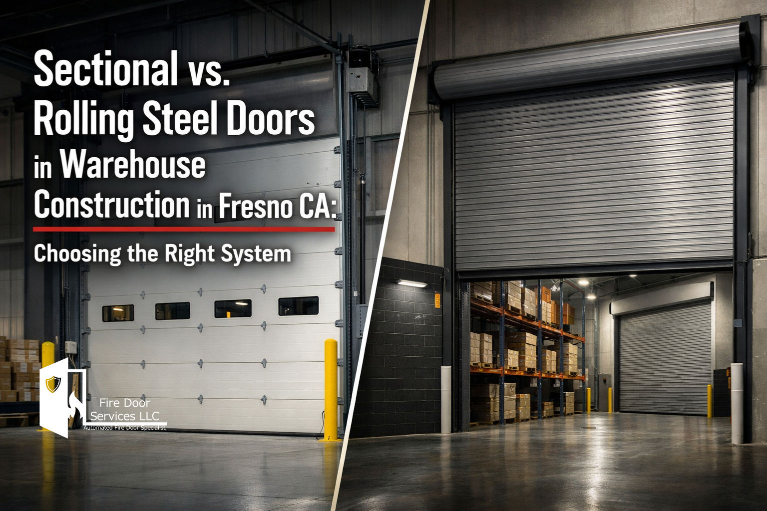 Sectional vs Rolling Steel Doors in Warehouse Construction in Fresno CA: Choosing the Right System
