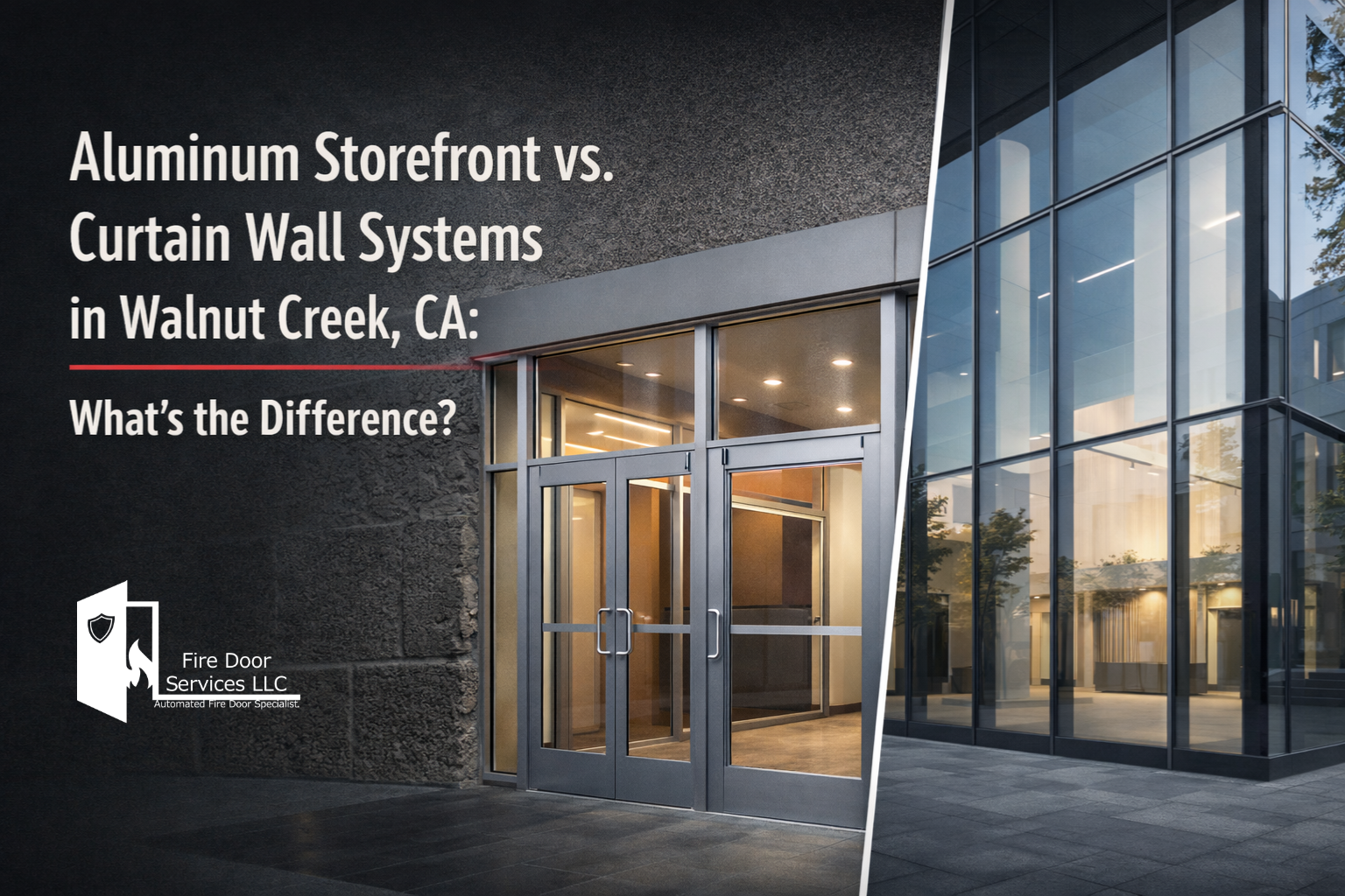Aluminum Storefront vs Curtain Wall Systems in Walnut Creek CA: What’s the Difference?