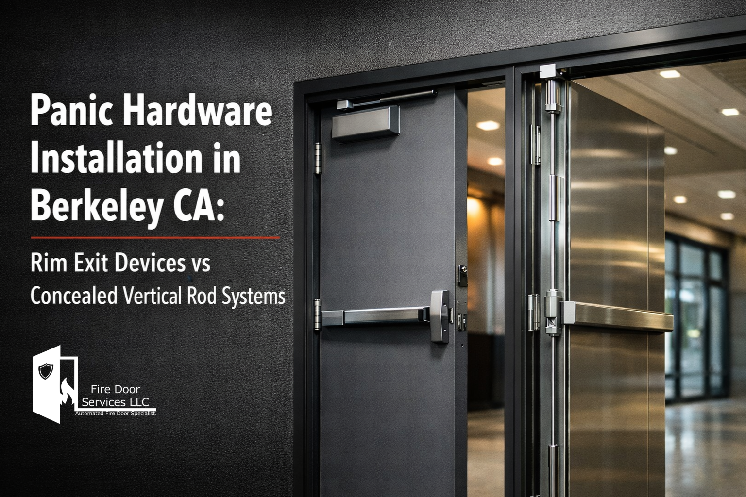 Panic Hardware Installation in Berkeley CA: Rim Exit Devices vs Concealed Vertical Rod Systems