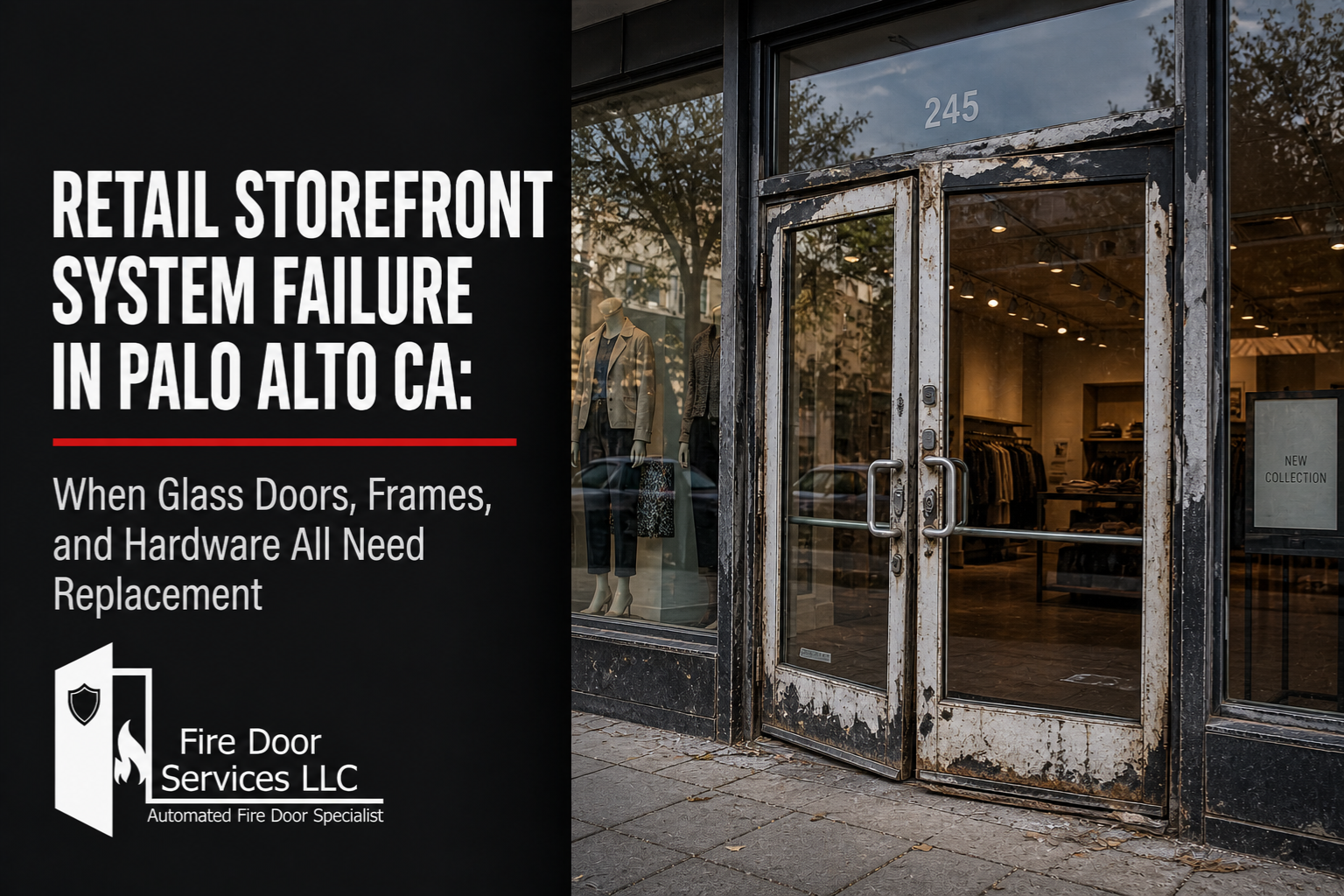 Retail Storefront System Failure in Palo Alto CA: When Glass Doors, Frames, and Hardware All Need Replacement