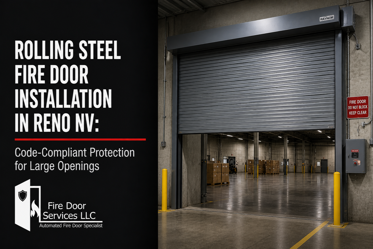Rolling Steel Fire Door Installation in Reno NV: Code-Compliant Protection for Large Openings