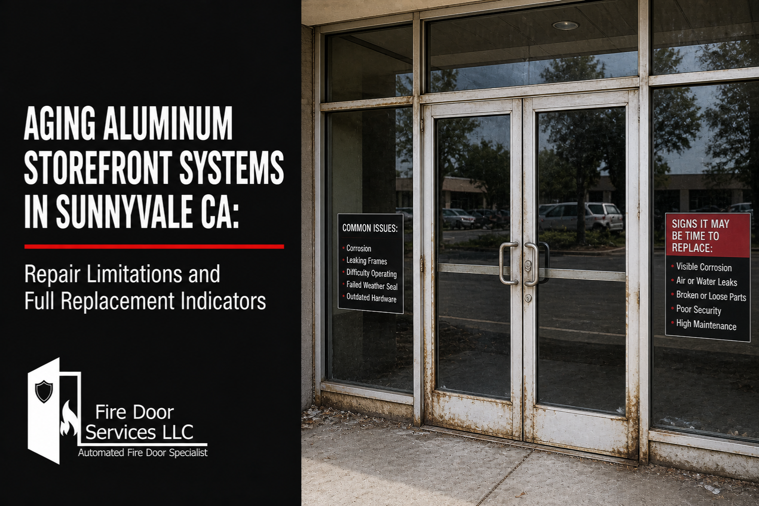 Aging Aluminum Storefront Systems in Sunnyvale CA: Repair Limitations and Full Replacement Indicators