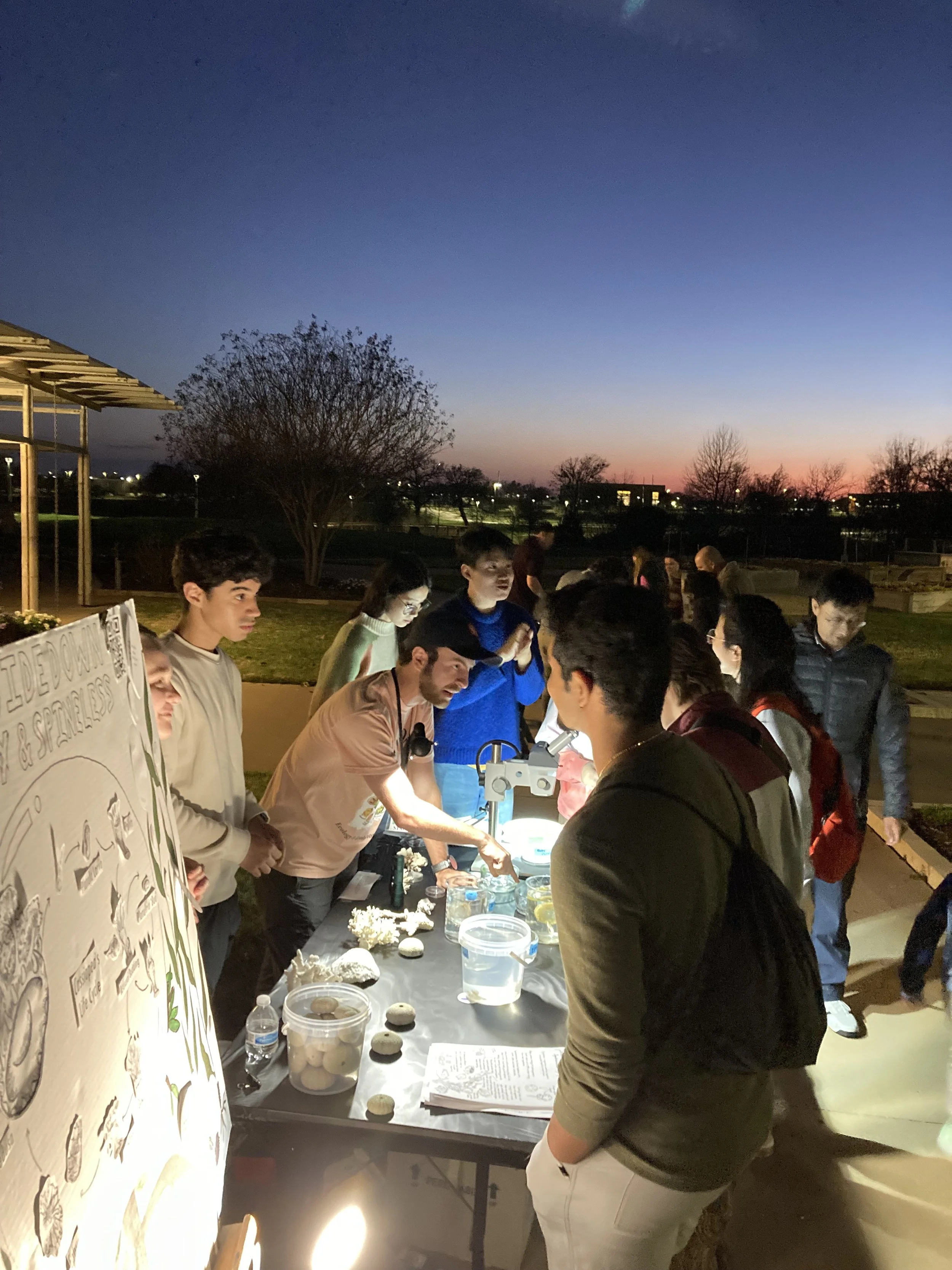 Strader Lab outreach table at the TAMU Darwin Day event