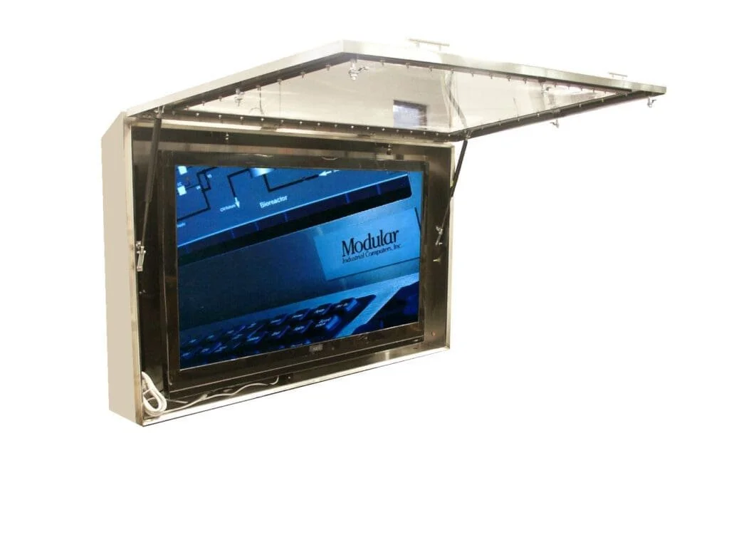 Stainless Steel 70” Large Panel Display Enclosure with Solid State Cooler and Insulation