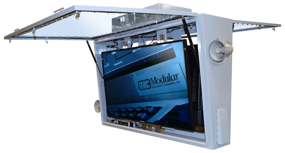 Dual 60″ Large Panel Display Enclosure with Annunciators