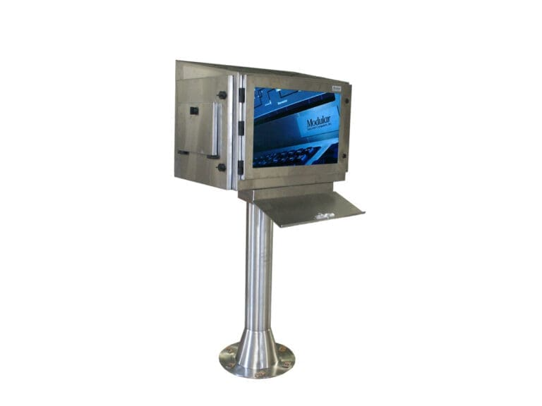 Stainless Steel 24″ Display Print Station with Pedestal