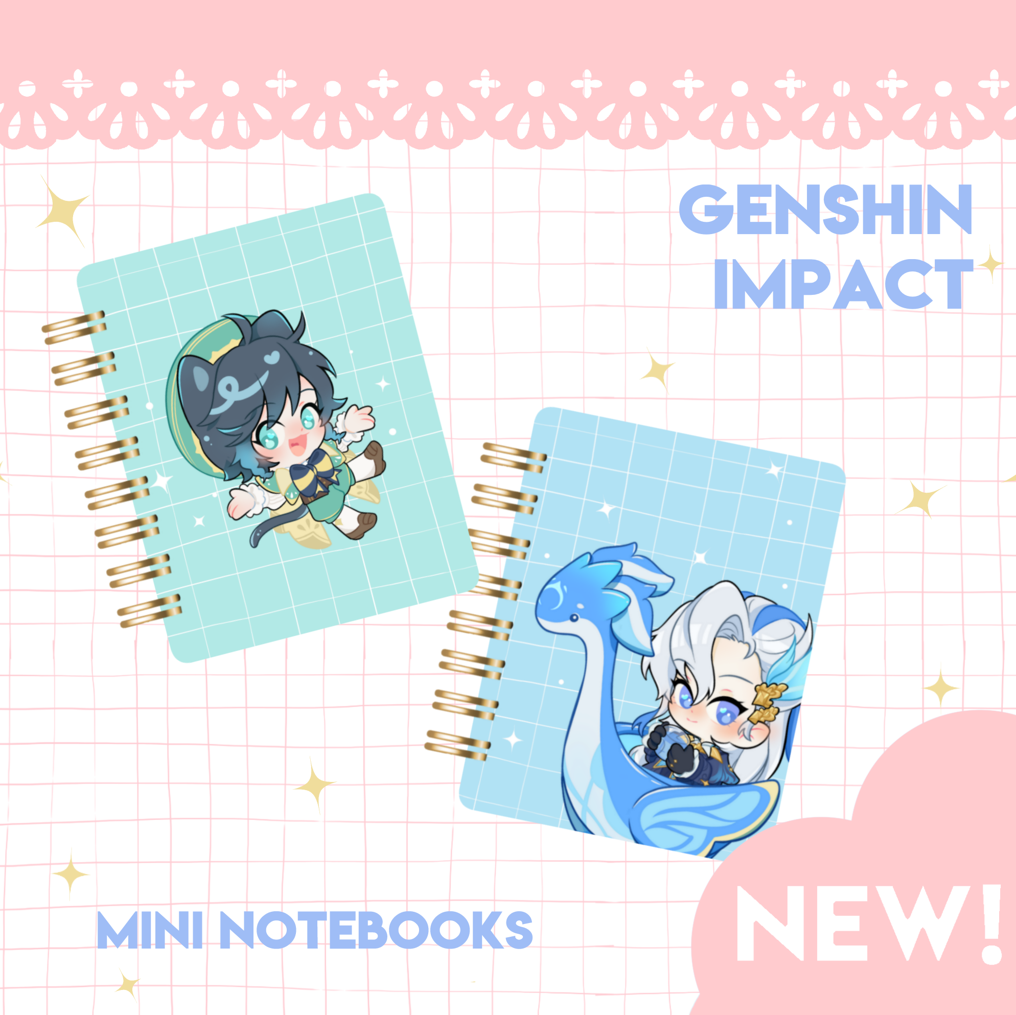 [ NEW ] Genshin mini notebooks ✨