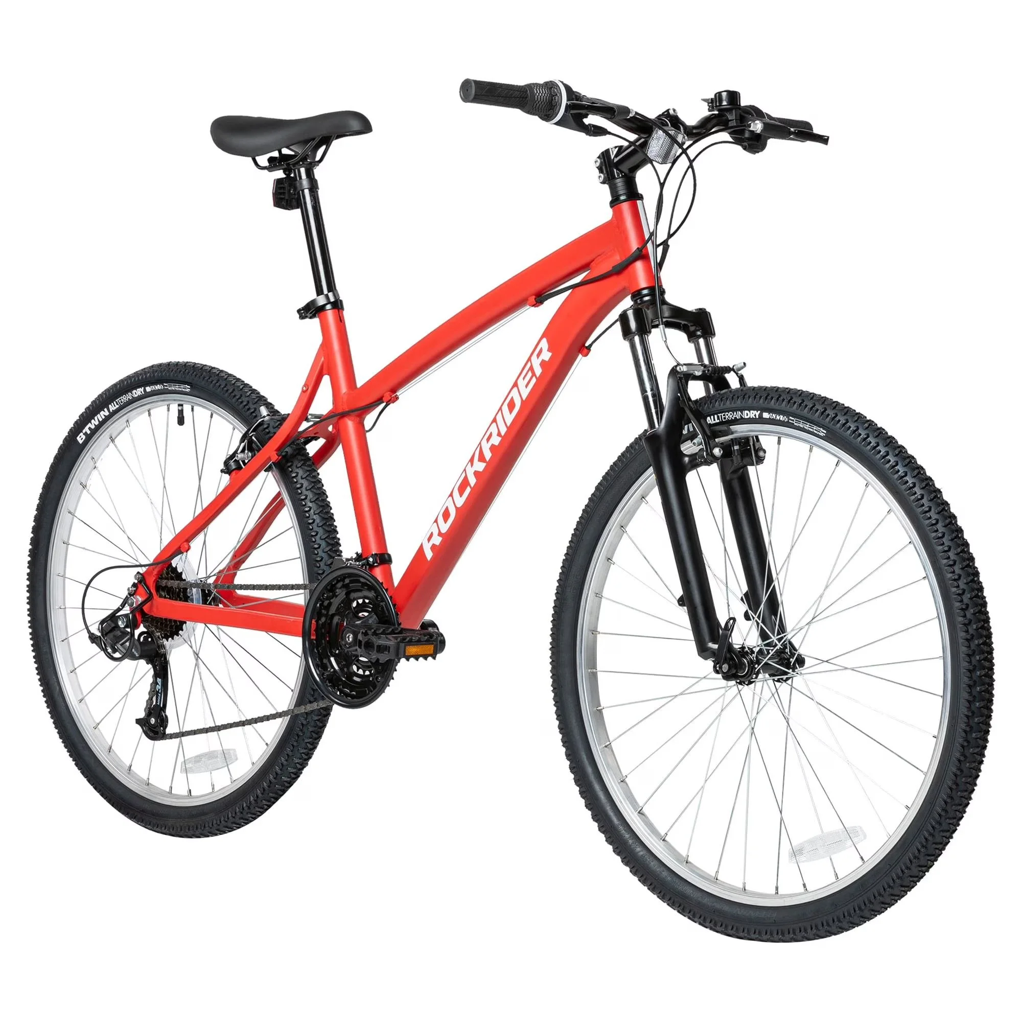 26" Decathlon Rockrider ST50, 21 Speed Aluminum Mountain Bike, Adult Ages 13+, Red, Medium