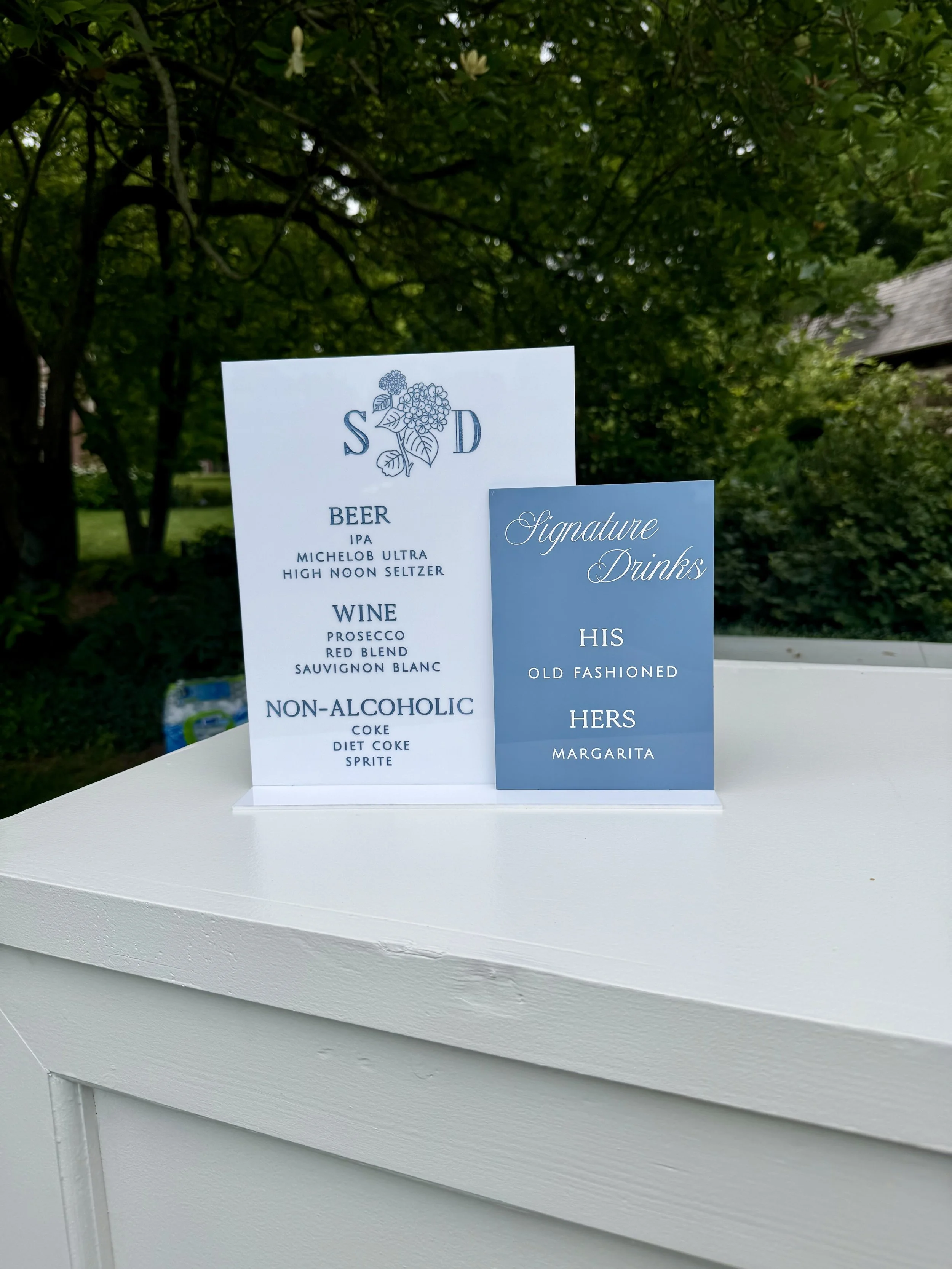 The Crest & Cocktail Layered Bar Sign Set