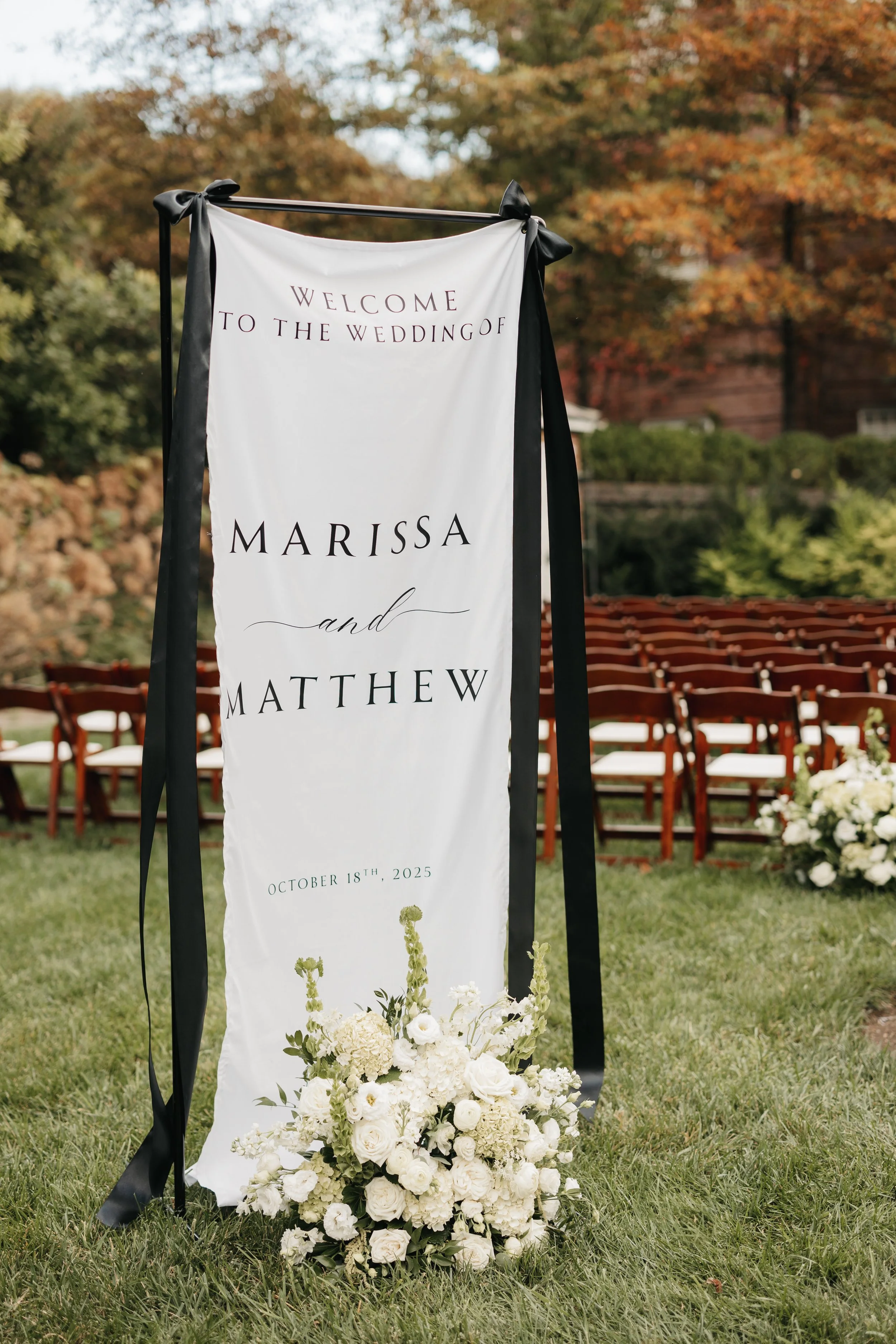 Linen Welcome Sign