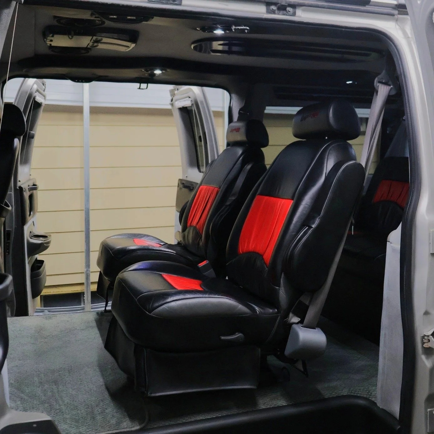 Interior detail on family SUV in Omaha-vacuum, wipe‑down, glass, and spot treatment.