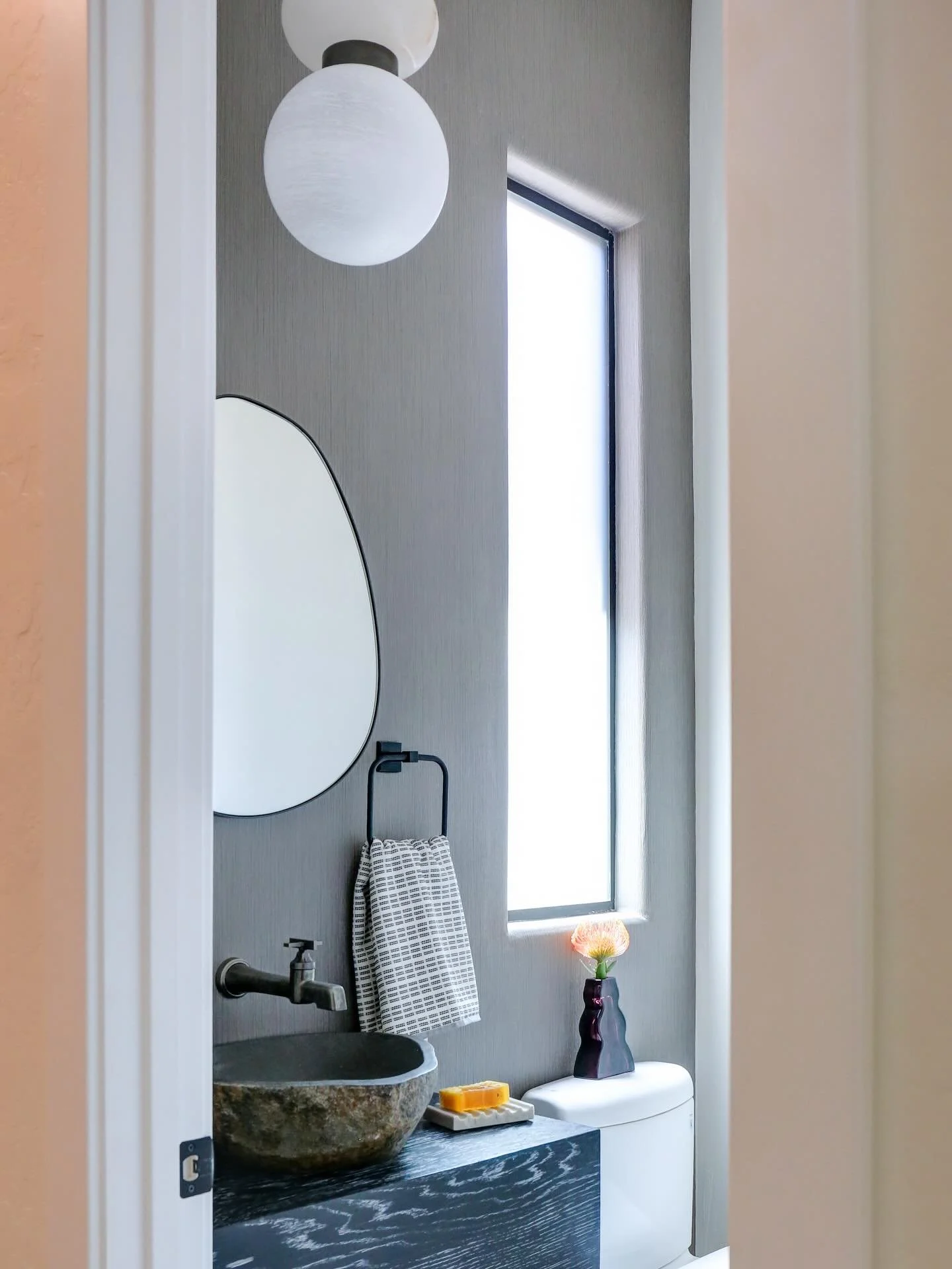 A small powder room.  #powderroom #phoenixinteriordesign #scottsdaleinteriordesign #remodelphoenix #remodelscottsdale