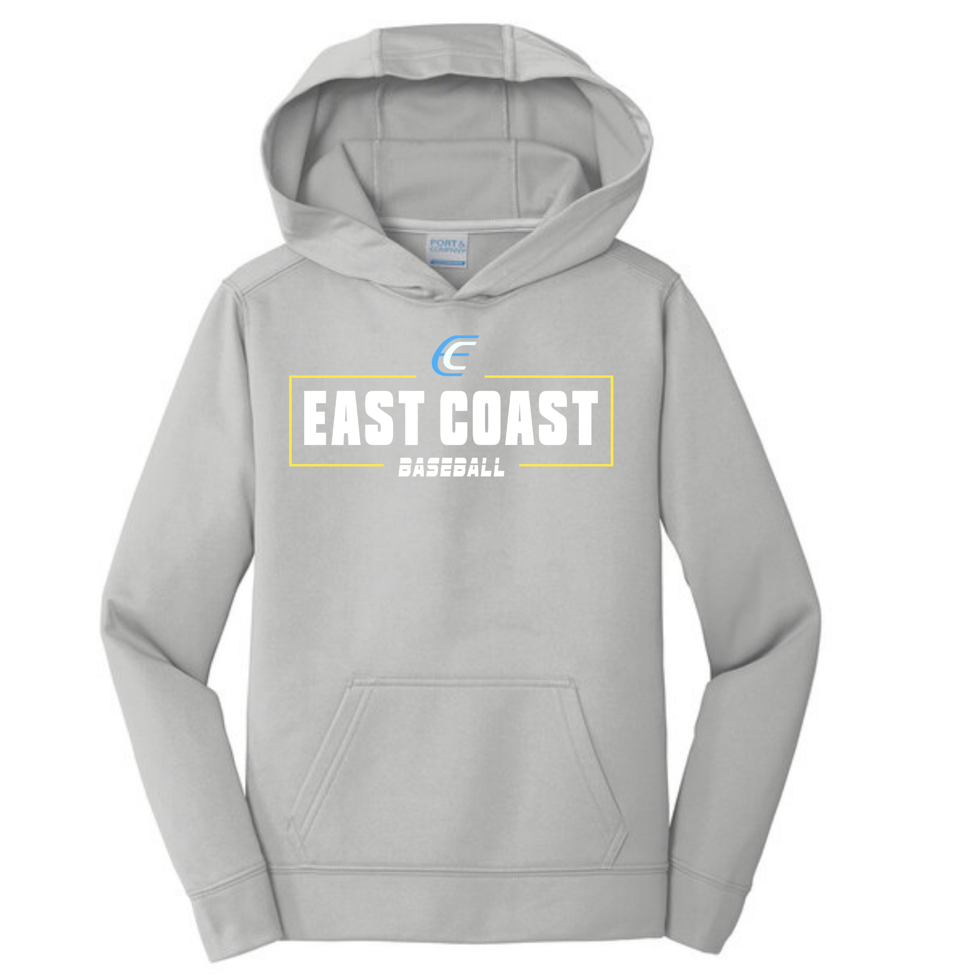 Port & Co Performance hooded fleece - Youth- Grey