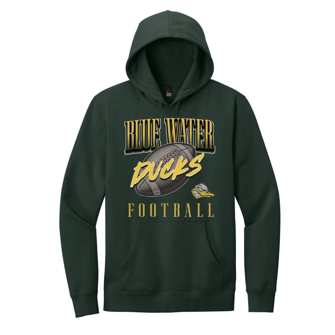 Blue Water Ducks Adult Hoodie - Design 1