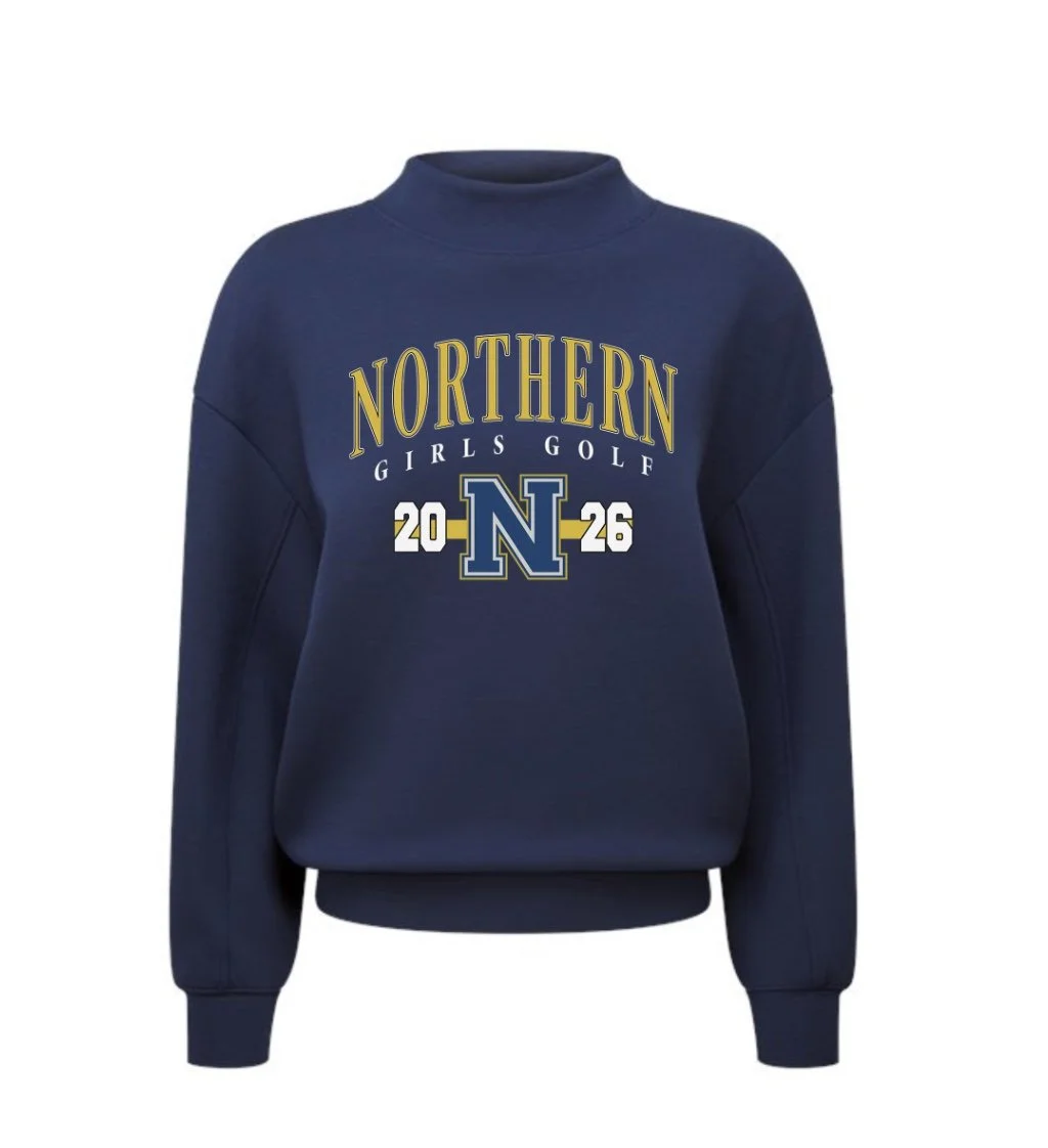 PHN Girls Golf Navy Vintage Mockneck