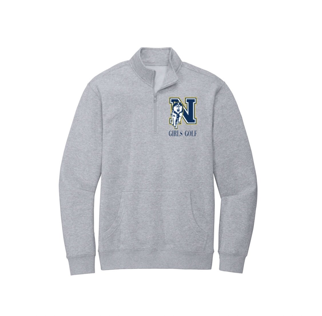 PHN Girls Golf Grey 1/4 Zip
