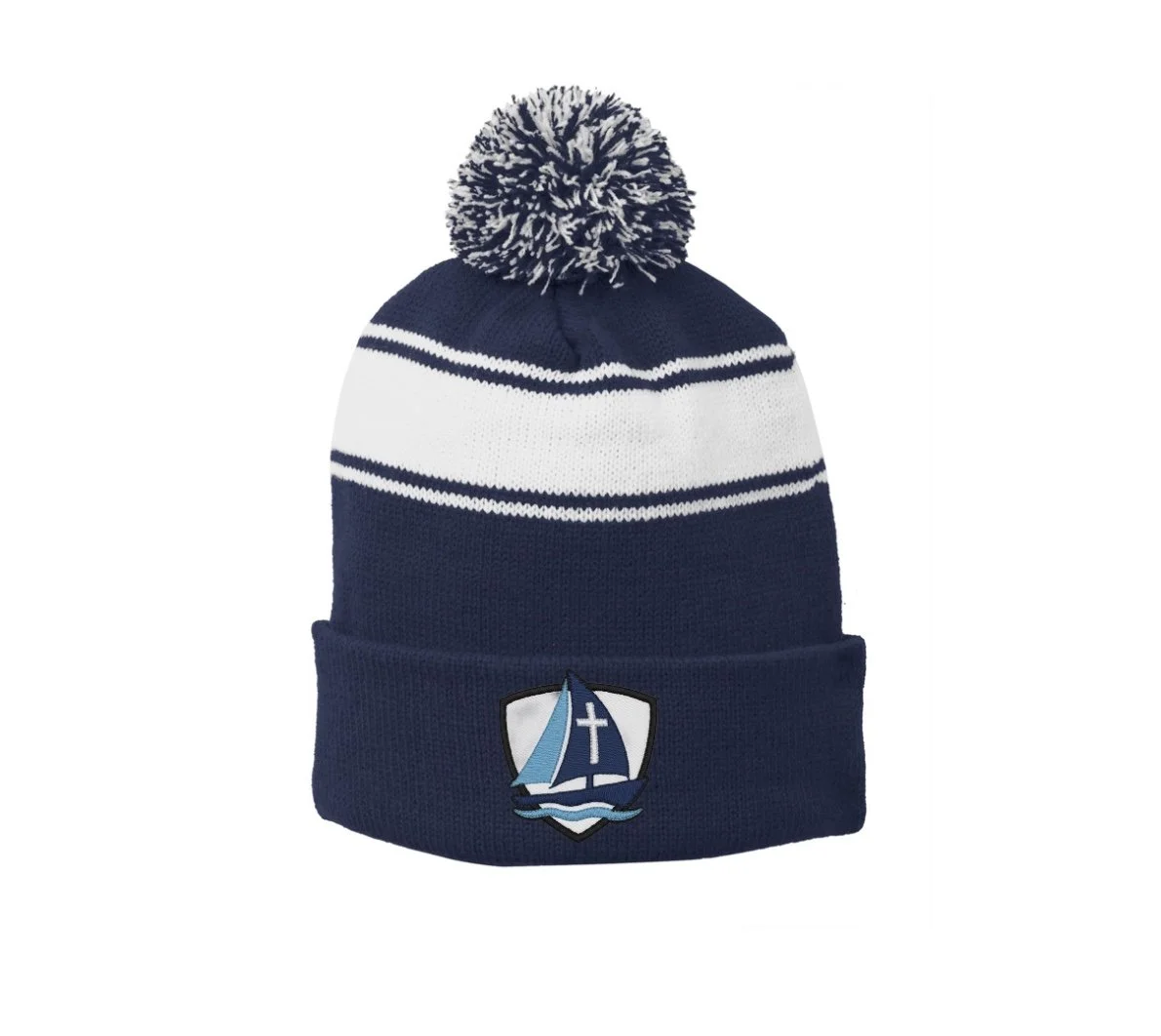 St. Edward Embroidered Pom-Pom Beanie