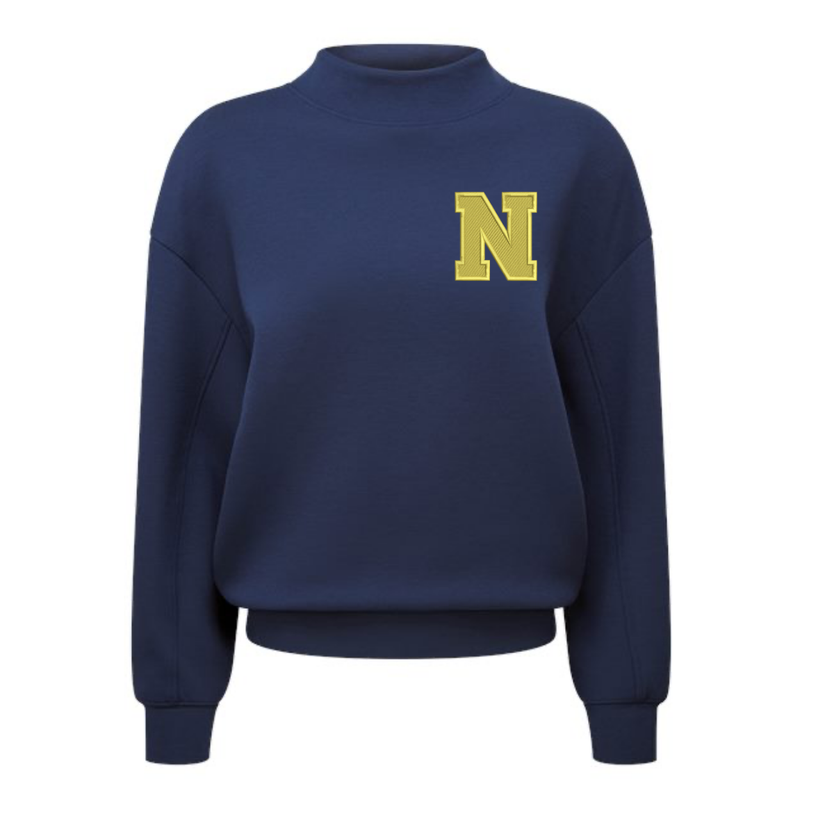 PHN Embroidered Women's Mock Neck Crew
