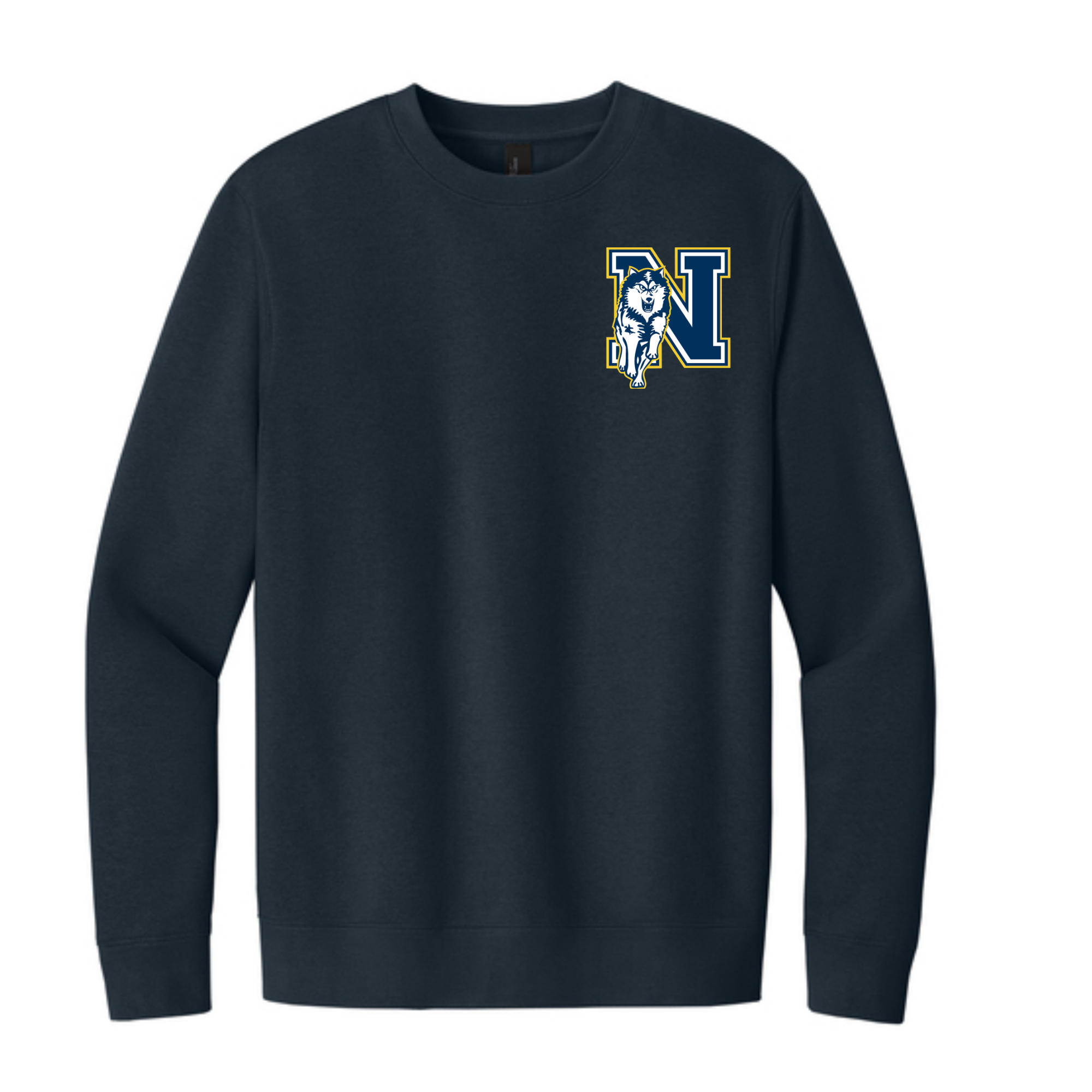 District Heathered Navy Fleece Crewneck