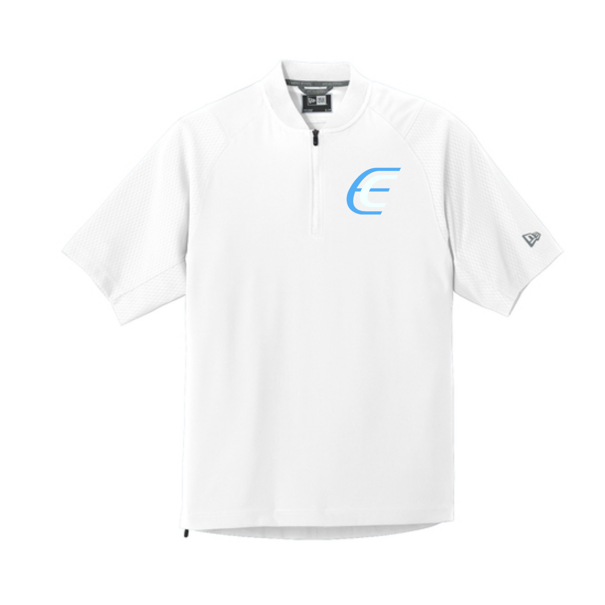 New Era 1/4 Zip up Pullover Embroidered- White