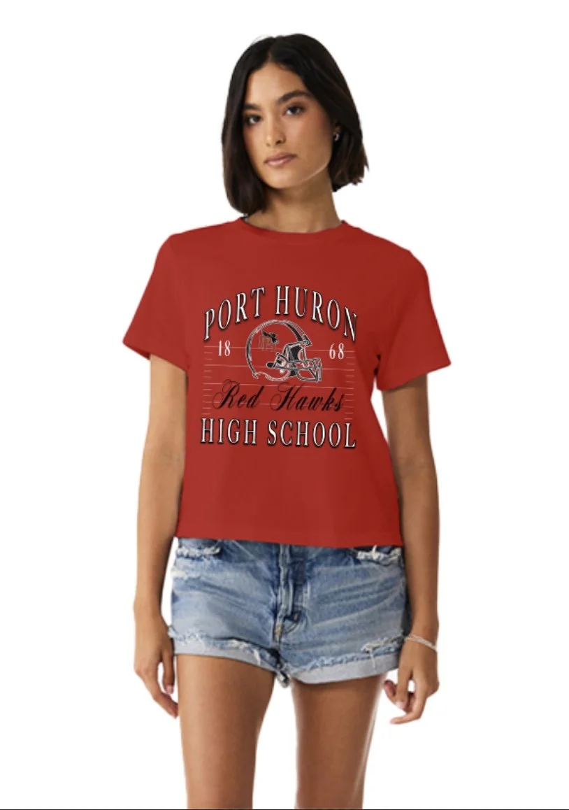 PHHS Women's Vintage Heavyweight Football Tee