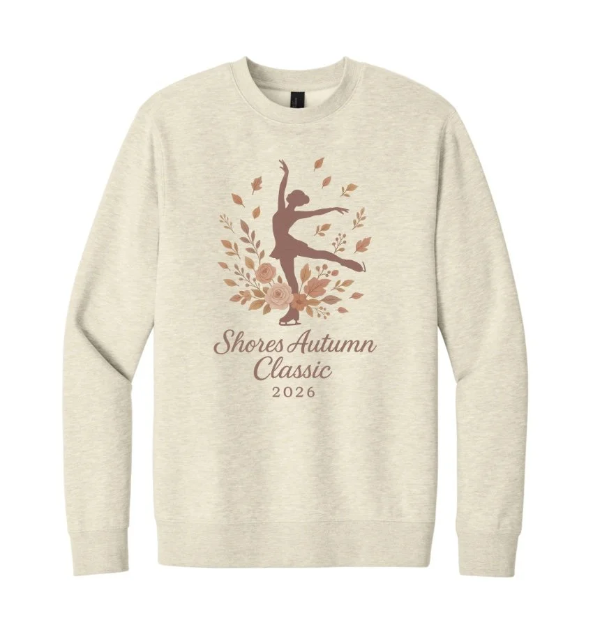 Oatmeal Heather Adult Shores Autumn Classic Crew - Design 1