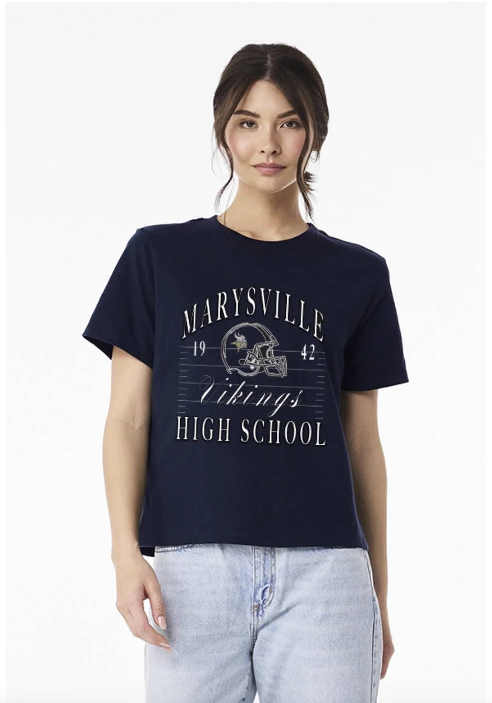 Marysville Women's Vintage Football Heavyweight Tee