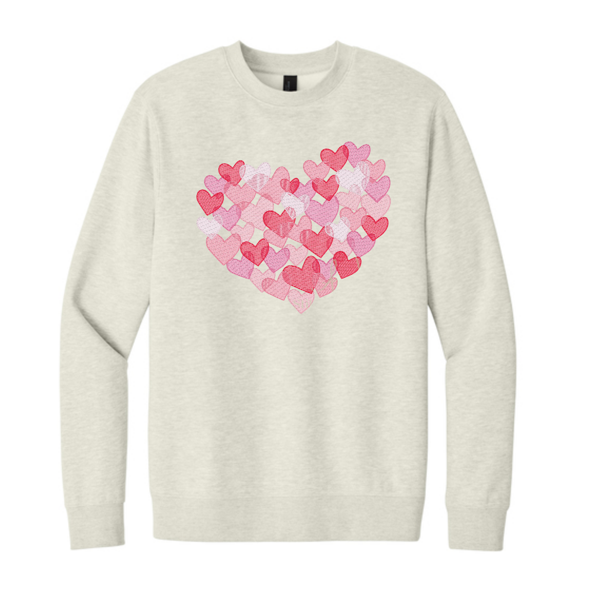 Adult crewneck Embroidered hearts