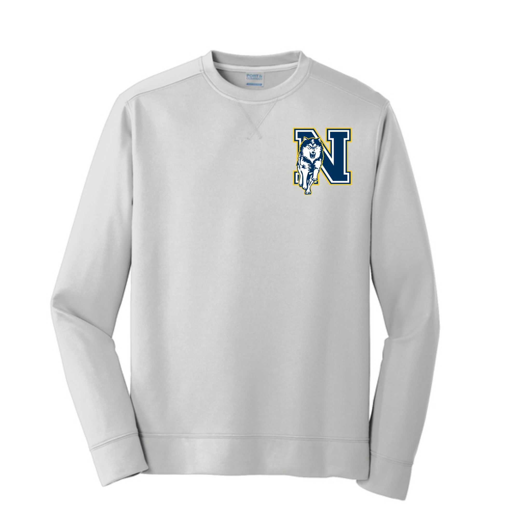 Port & Co Performance fleece crewneck grey