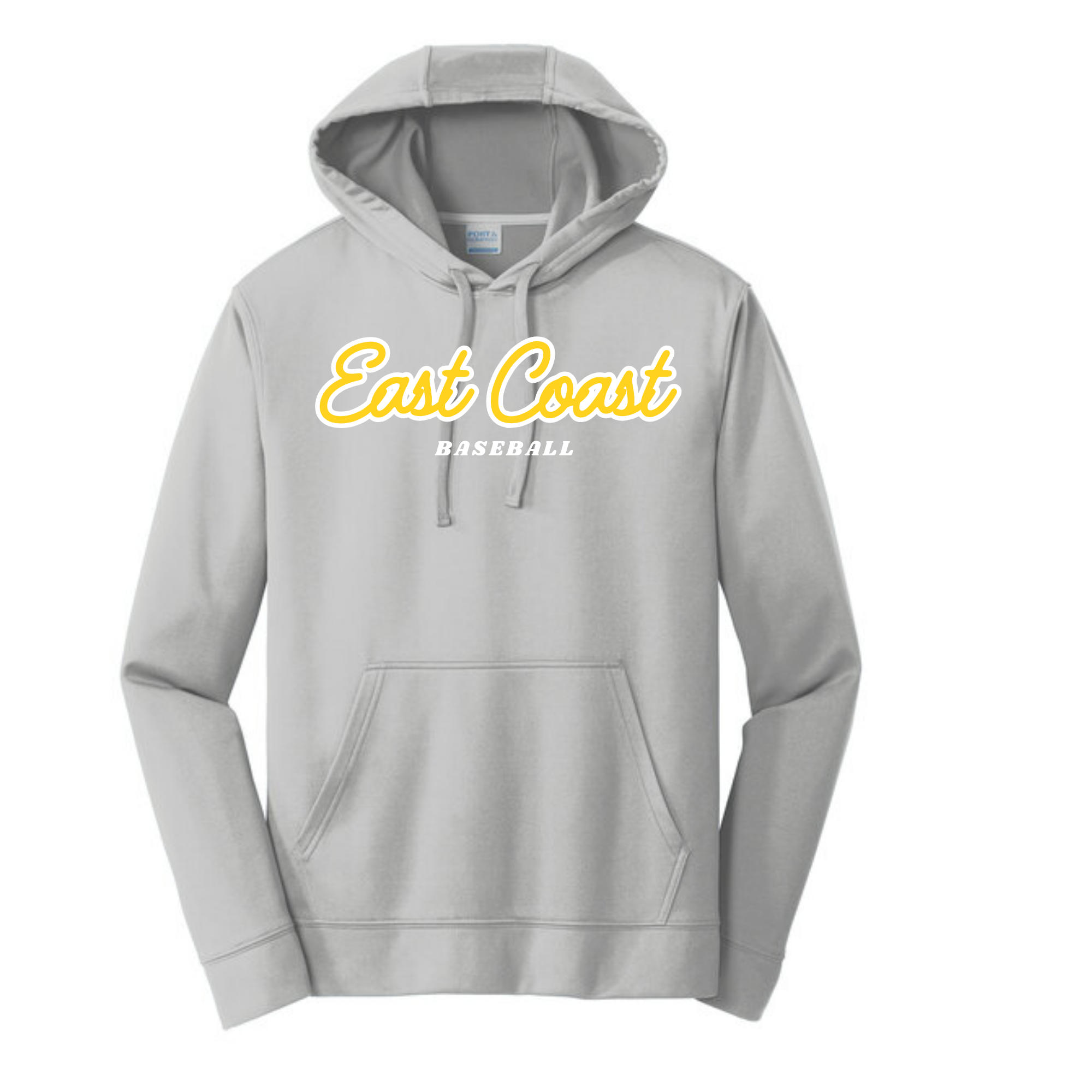 Port & Co Performance hooded fleece Unisex- Grey