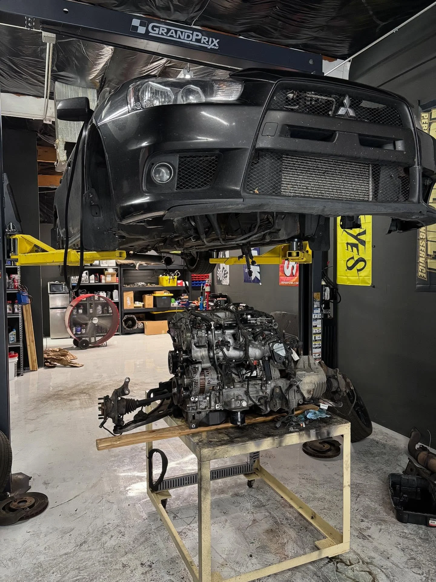 Evo X done a little bit ago and forgot to post! 
Engine replacement ✅ 
@advancedclutch installed ✅ 
Call or text to get on the schedule!