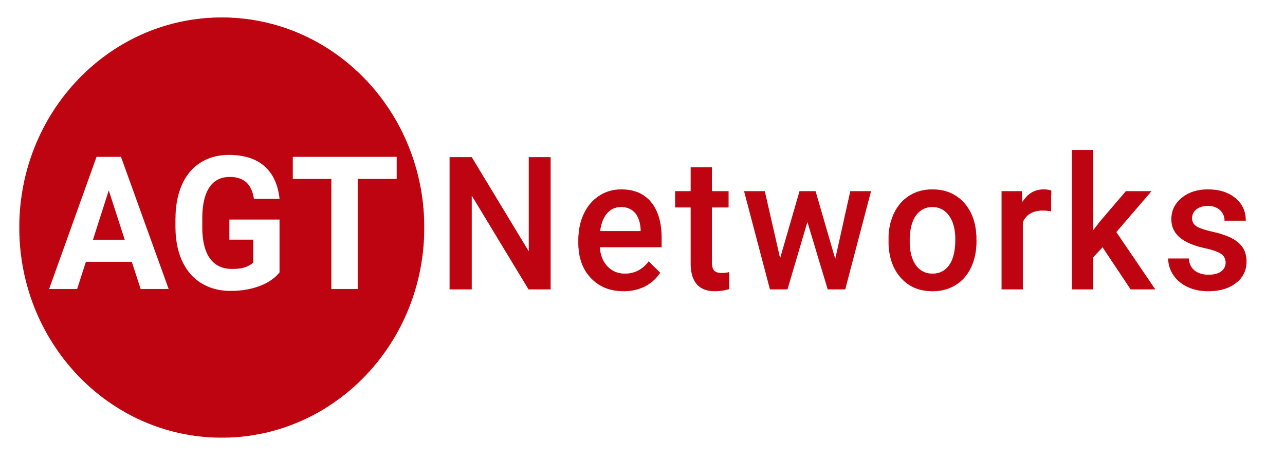 Logo of AG Networks with a large red circle containing white 'AG' text, and the word 'Networks' in black and red text.