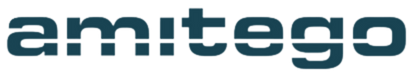 Logo of the company or brand 'amitego' in stylized letters.