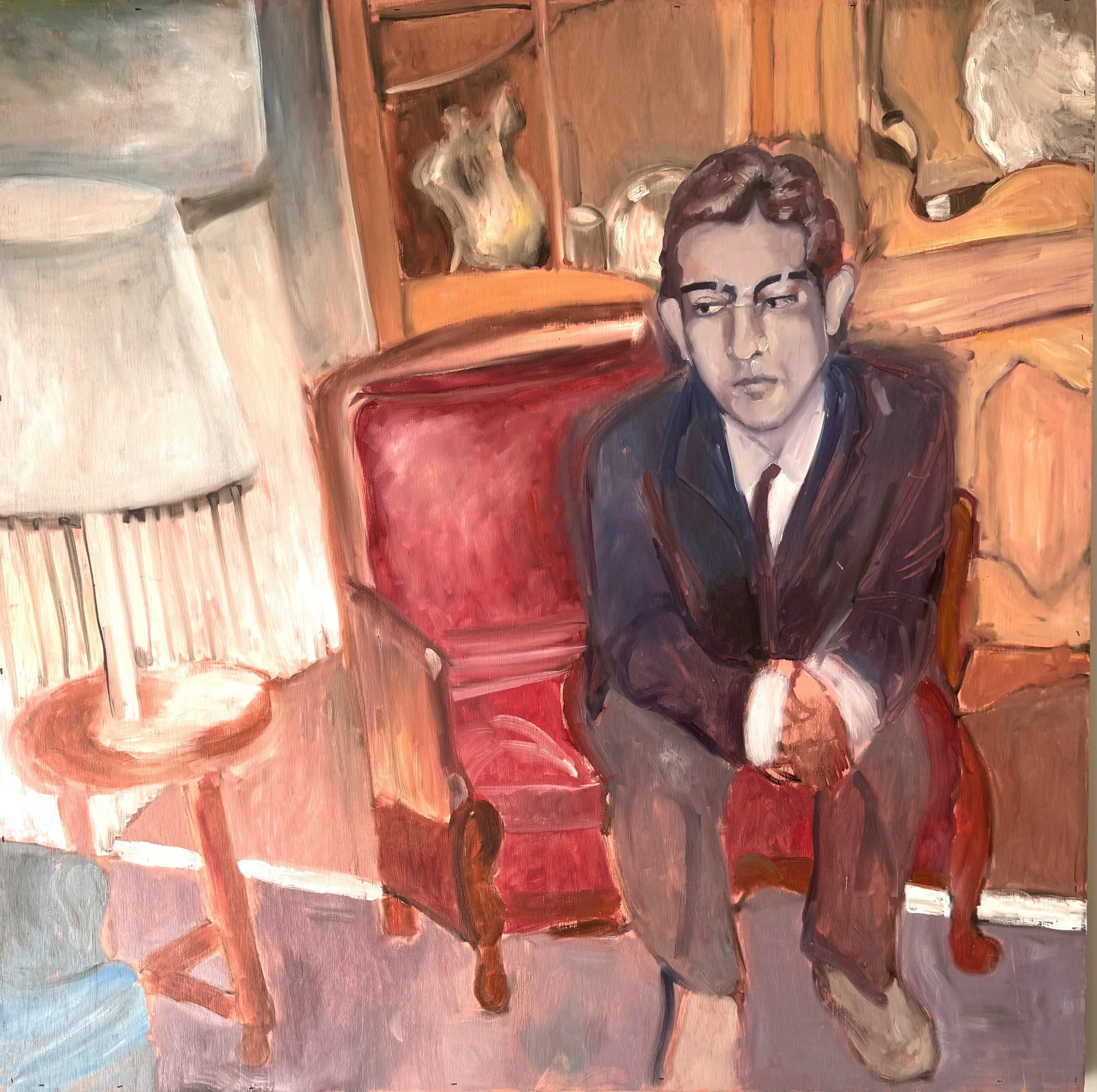 "Brussels 1965." Acrylic and oil on wooden canvas. 48" x 48". 2018