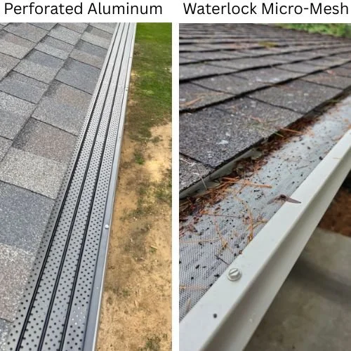 Aluminum gutter guard installation in Saginaw, MI