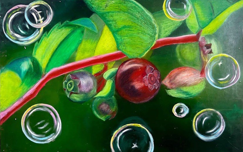 Pancakes 2025 Water Soluble Oils, Oil Pastels, and Colored Pencil