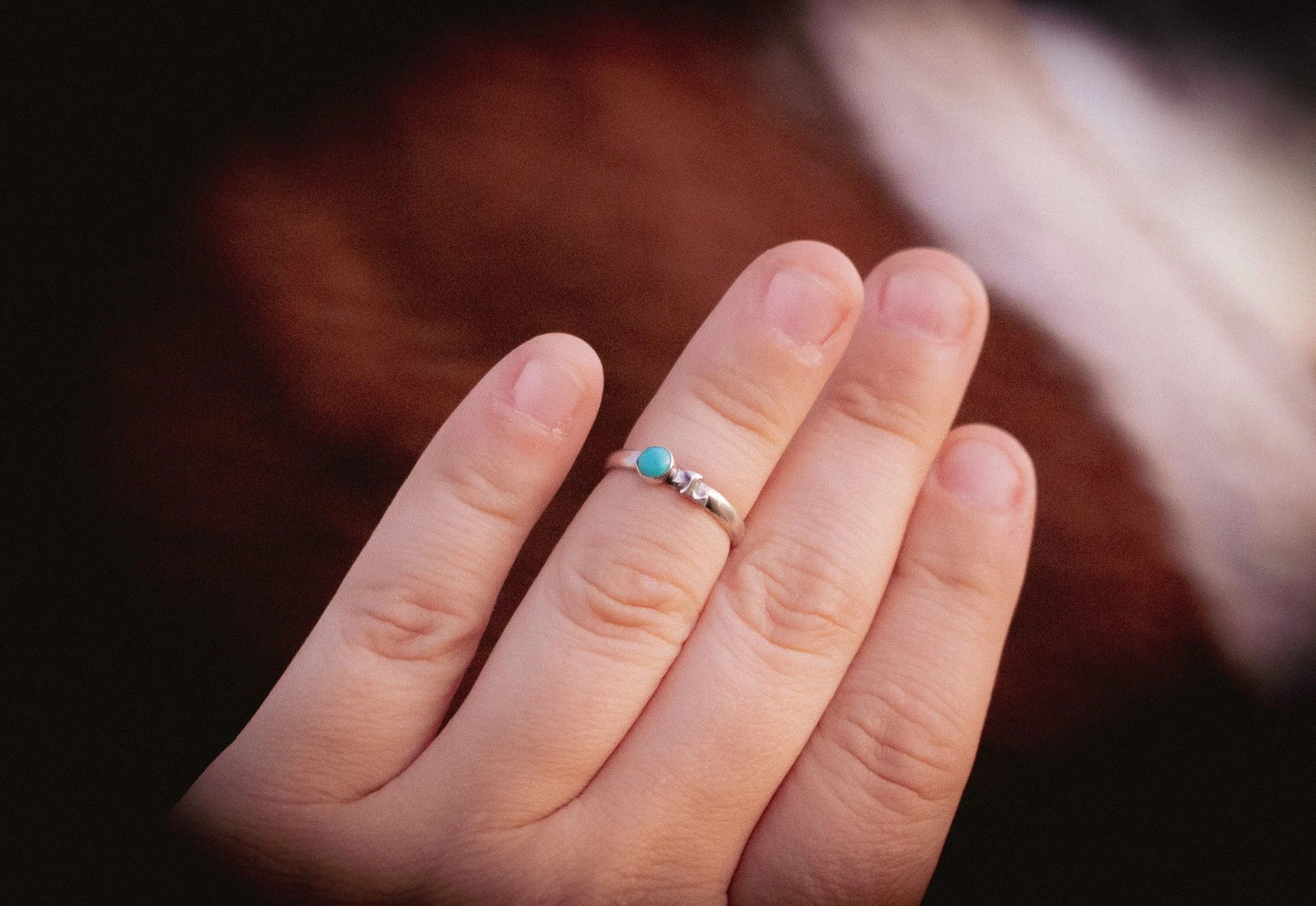 Initial Turquoise Ring