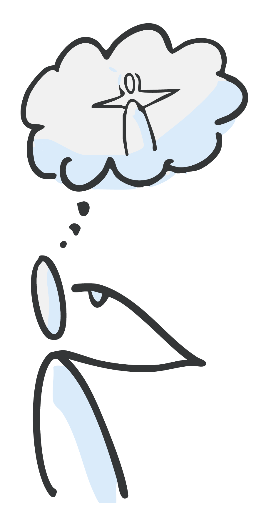 Illustration of someone thinking