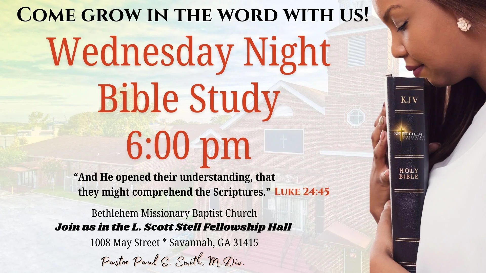 Wednesday Evening Bible Study