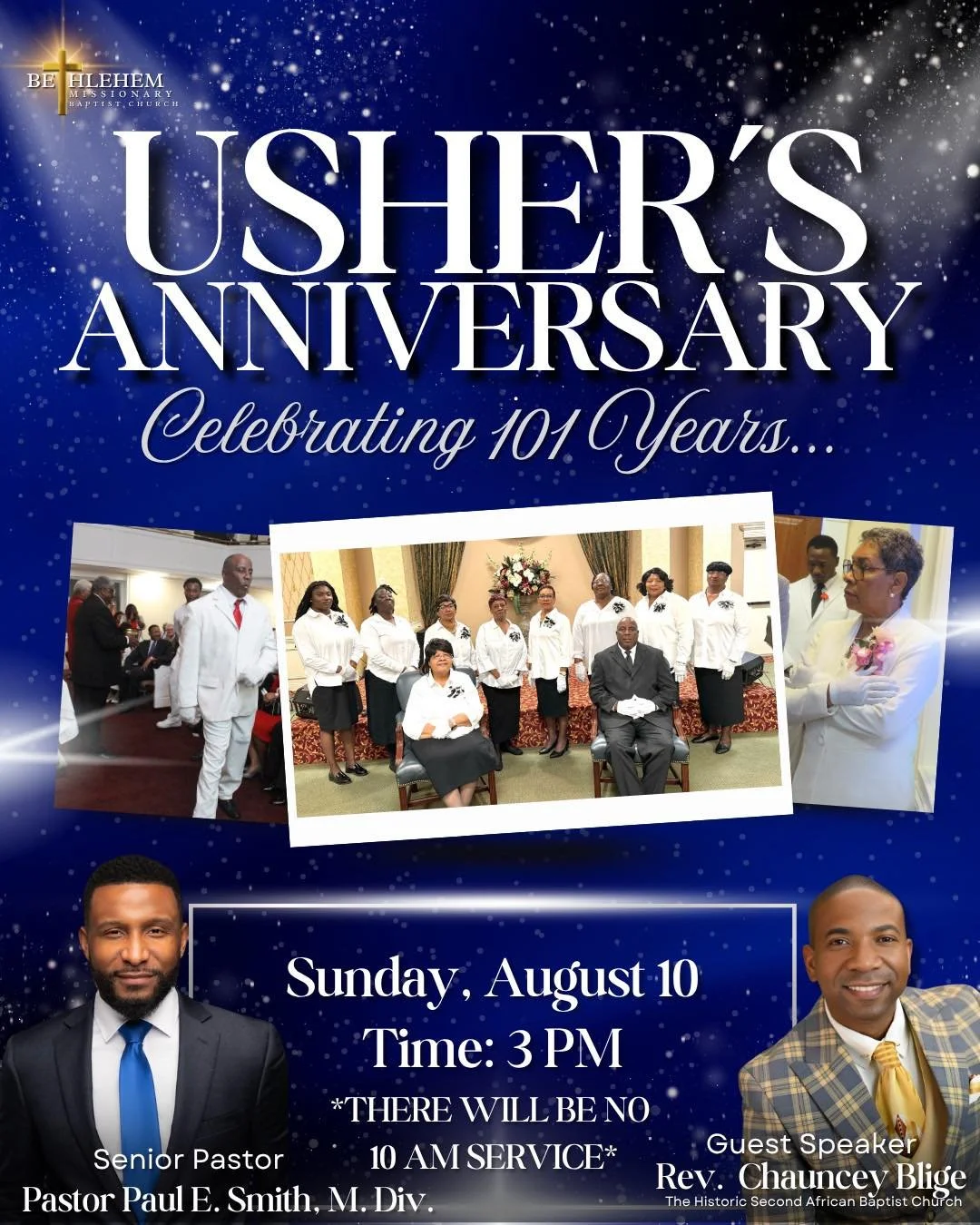 USHERS ANNIVERSARY Celebrating 101 Years