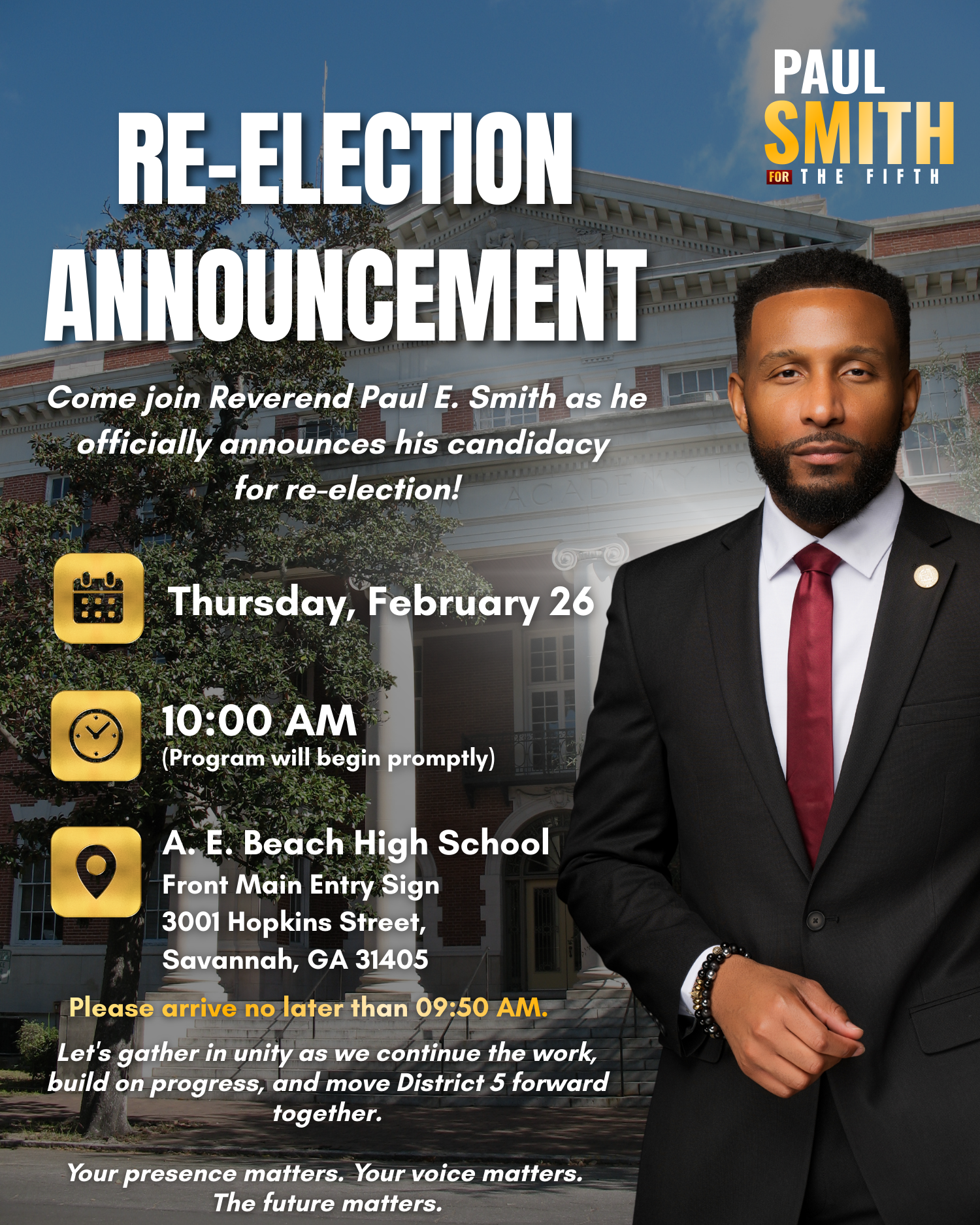 Re-Election Announcement