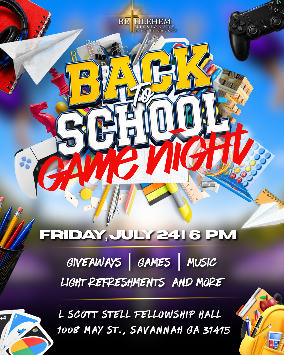 Back To School Game Night