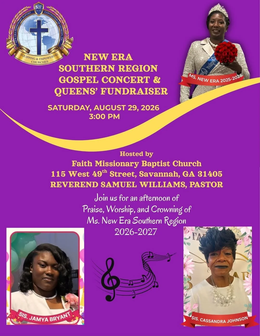 New Era Southern Region Gospel Concert and Queen Fundraiser