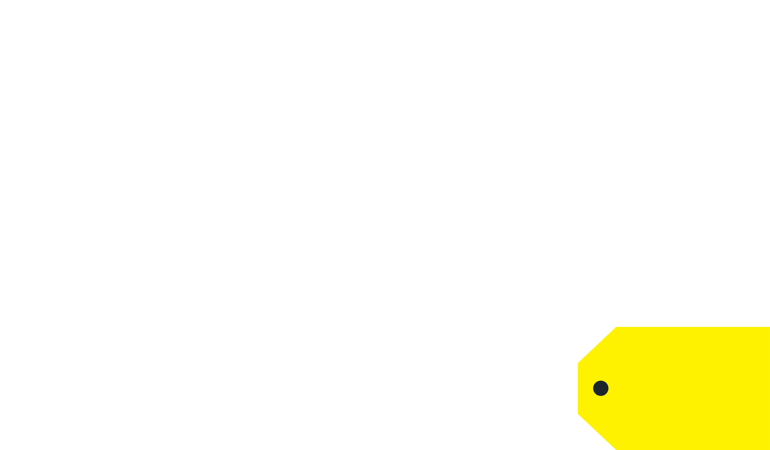 Bold text spelling out 'BEST BUY' in black and white, with a yellow arrow pointing to a black dot at the bottom right corner.